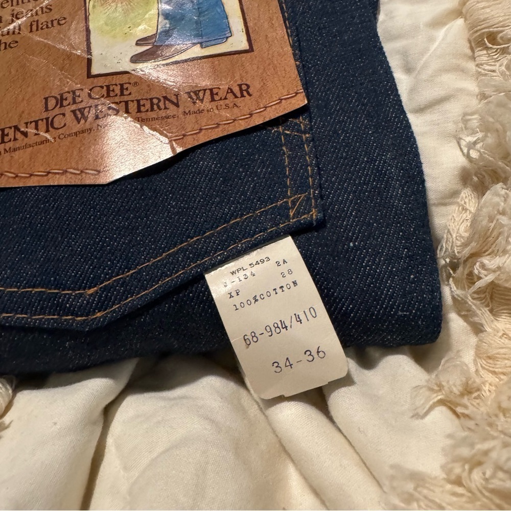 Vintage DEE CEE Jeans Bootcut Western Wear Made in USA 34 x 36 Rodeo Cowgirl - Picture 2 of 7